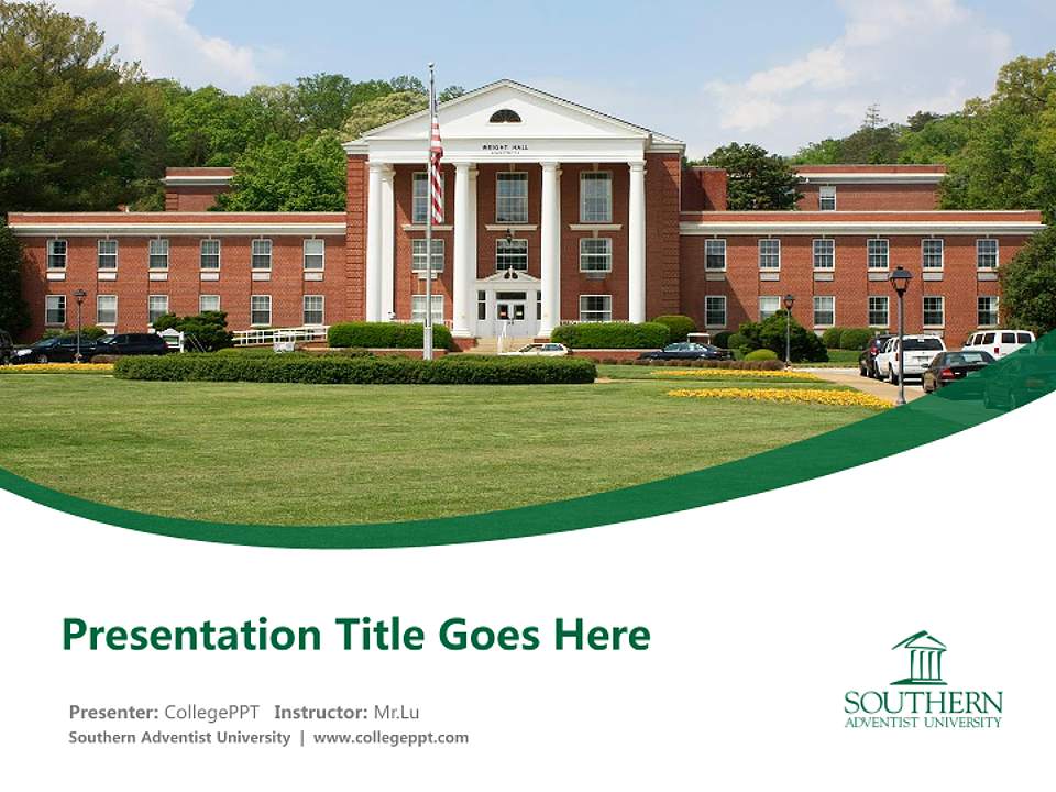 Southern Adventist University Course/Courseware Creation PPT Template4:3 ratio PPT effect preview image5