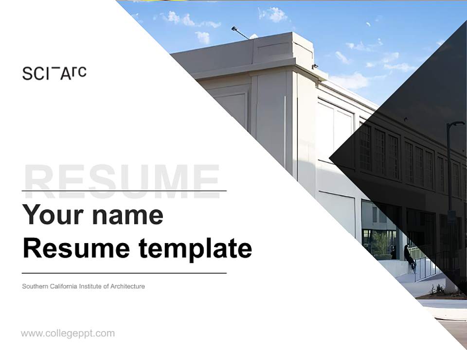 Southern California Institute of Architecture Resume PPT Template4:3 ratio PPT effect preview image5