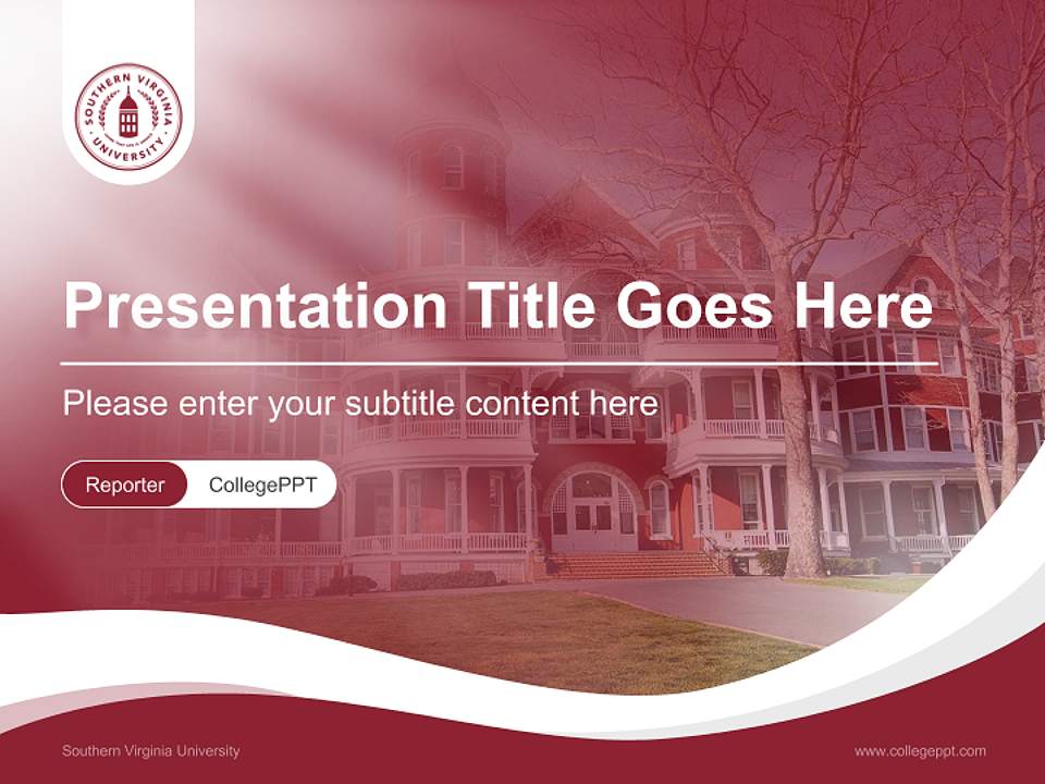 Southern Virginia University Lecture Sharing and Networking Event PPT Template4:3 ratio PPT effect preview image4