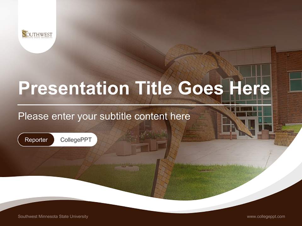 Southwest Minnesota State University Lecture Sharing and Networking Event PPT Template4:3 ratio PPT effect preview image4