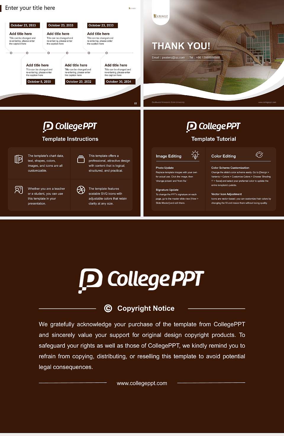 Southwest Minnesota State University Lecture Sharing and Networking Event PPT Template4:3 ratio PPT effect preview image4