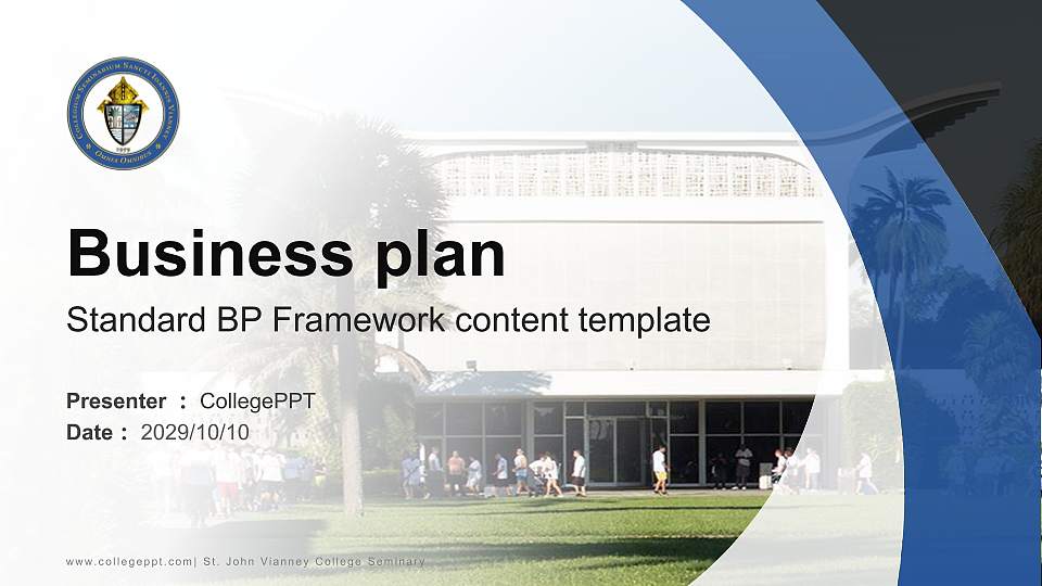 St. John Vianney College Seminary Competition/Entrepreneurship Contest PPT Template16:9 ratio PPT effect preview image