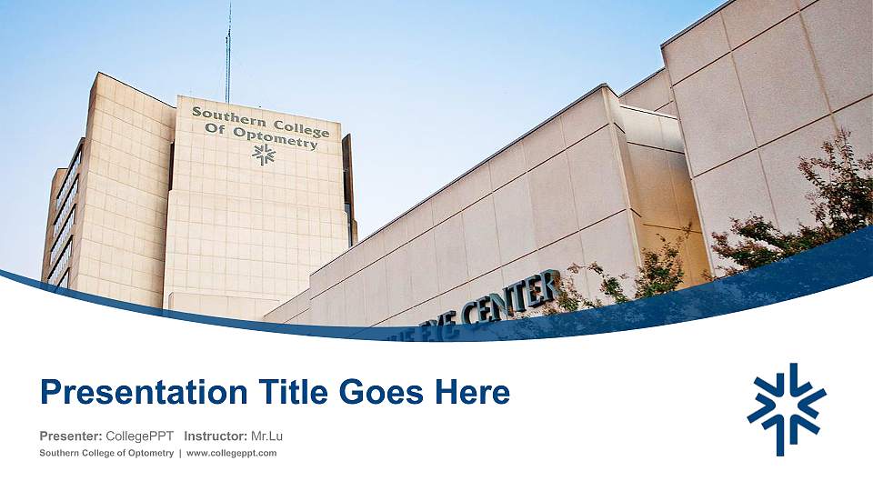 Southern College of Optometry Course/Courseware Creation PPT Template16:9 ratio PPT effect preview image