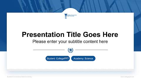 Southern Connecticut State University National Scholarship Defense PPT Template