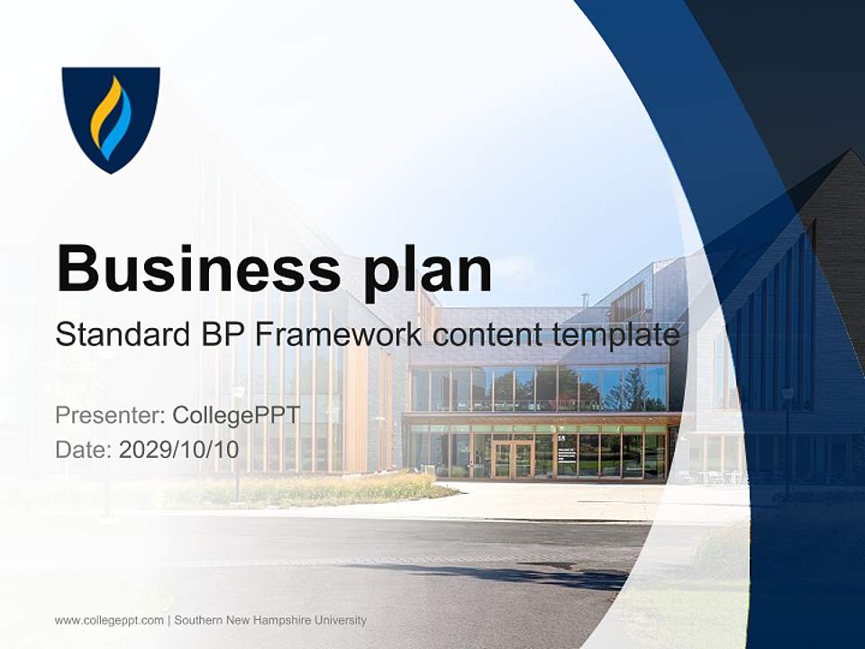 Southern New Hampshire University Competition/Entrepreneurship Contest PPT Template4:3 ratio PPT effect preview image9