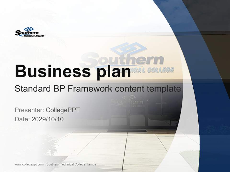 Southern Technical College Tampa Competition/Entrepreneurship Contest PPT Template4:3 ratio PPT effect preview image9