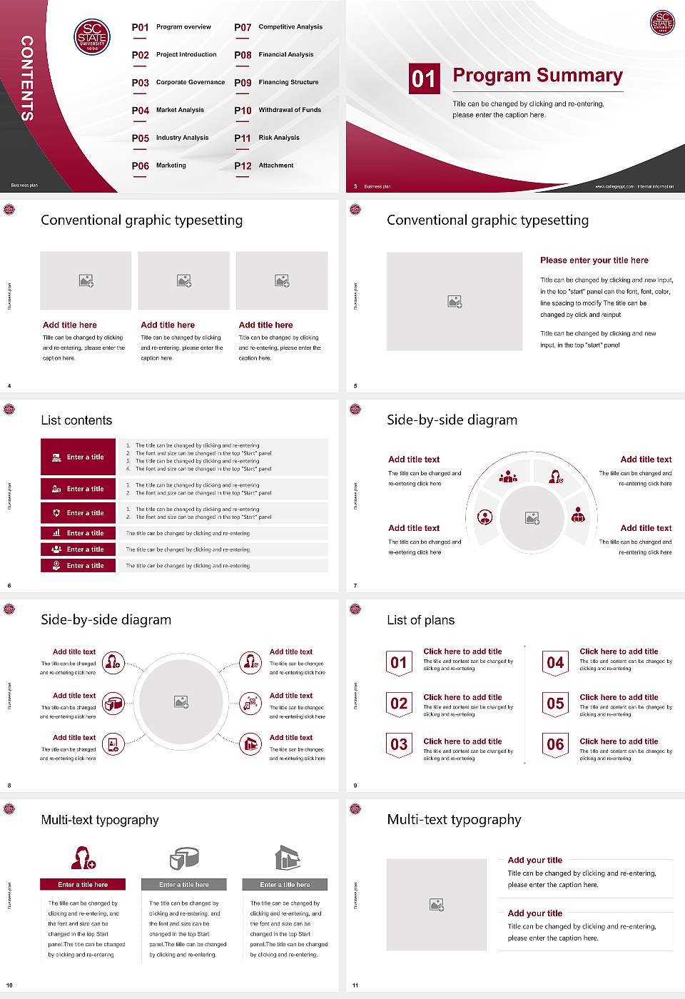 South Carolina State University Competition/Entrepreneurship Contest PPT Template16:9 ratio PPT effect preview image2