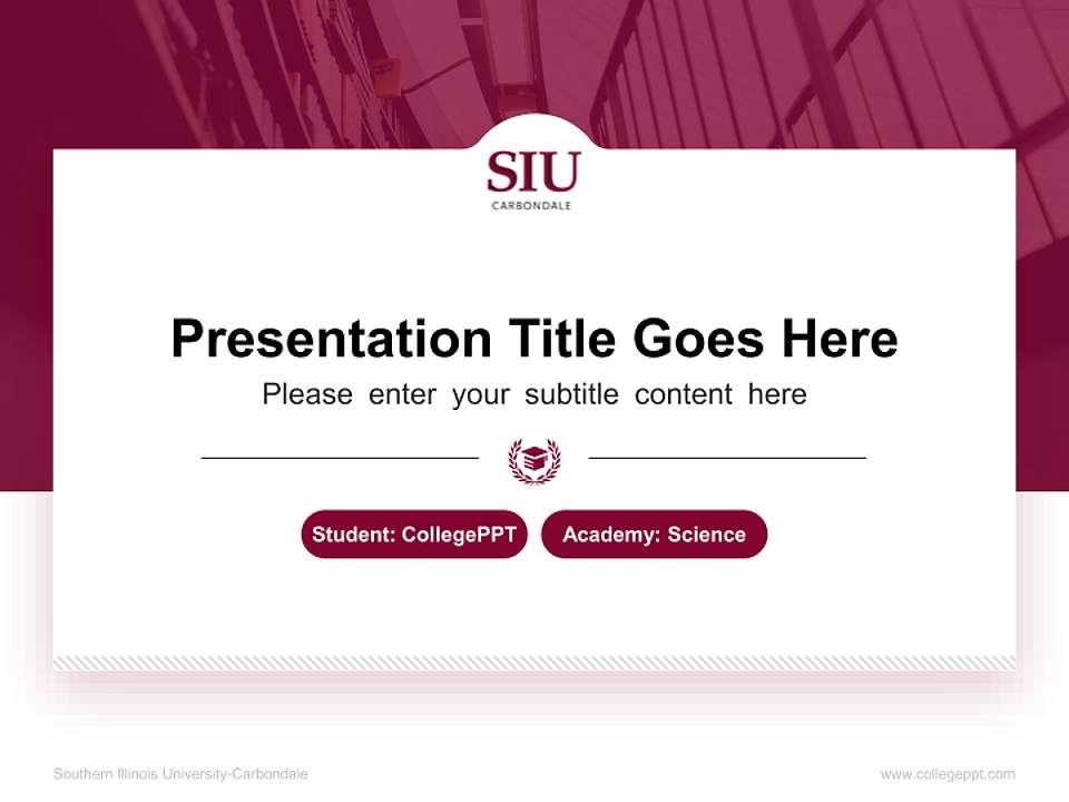 Southern Illinois University-Carbondale National Scholarship Defense PPT Template4:3 ratio PPT effect preview image4