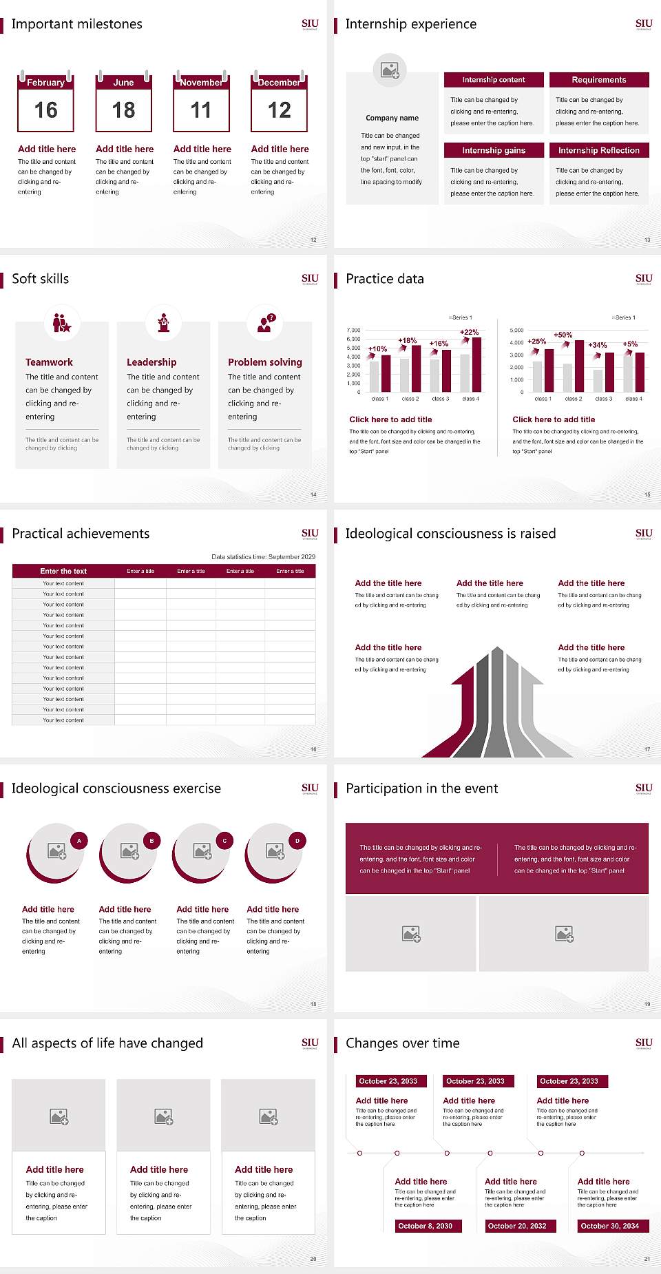 Southern Illinois University-Carbondale National Scholarship Defense PPT Template4:3 ratio PPT effect preview image3