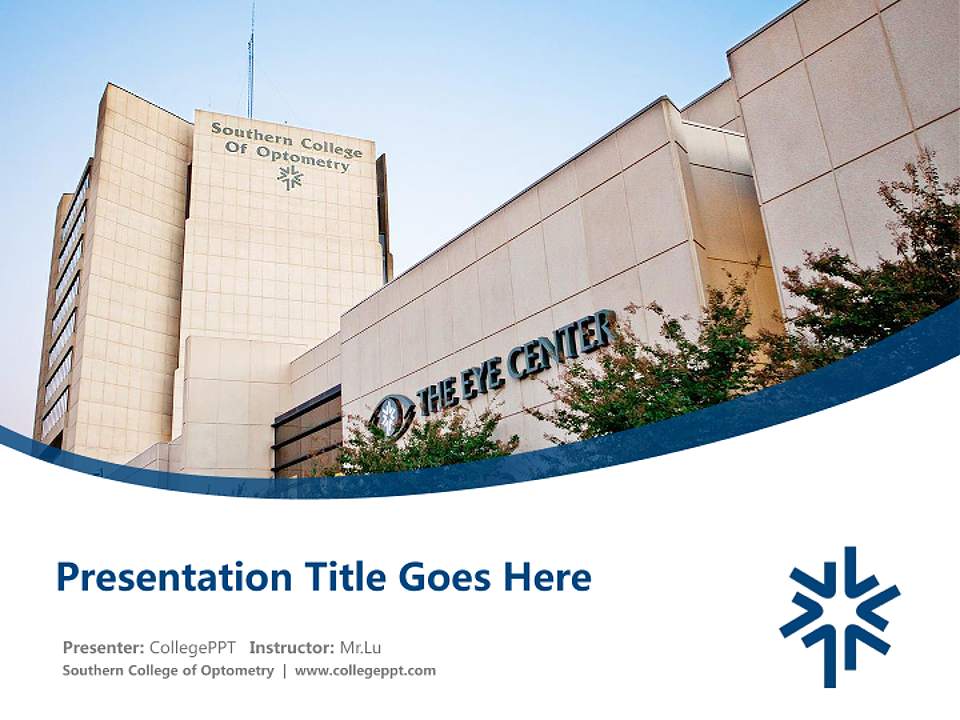 Southern College of Optometry Course/Courseware Creation PPT Template4:3 ratio PPT effect preview image5