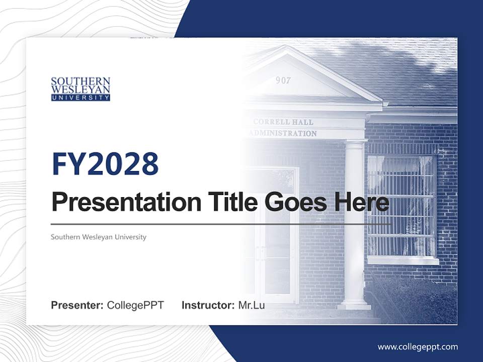 Southern Wesleyan University Academic Presentation/Research Findings Report PPT Template4:3 ratio PPT effect preview image5