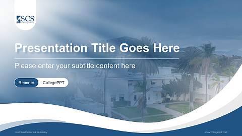 Southern California Seminary Lecture Sharing and Networking Event PPT Template