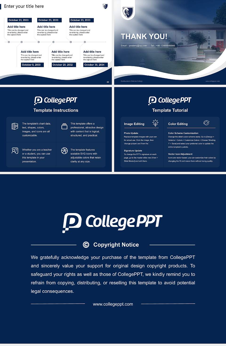 Southwestern Christian College Lecture Sharing and Networking Event PPT Template4:3 ratio PPT effect preview image4