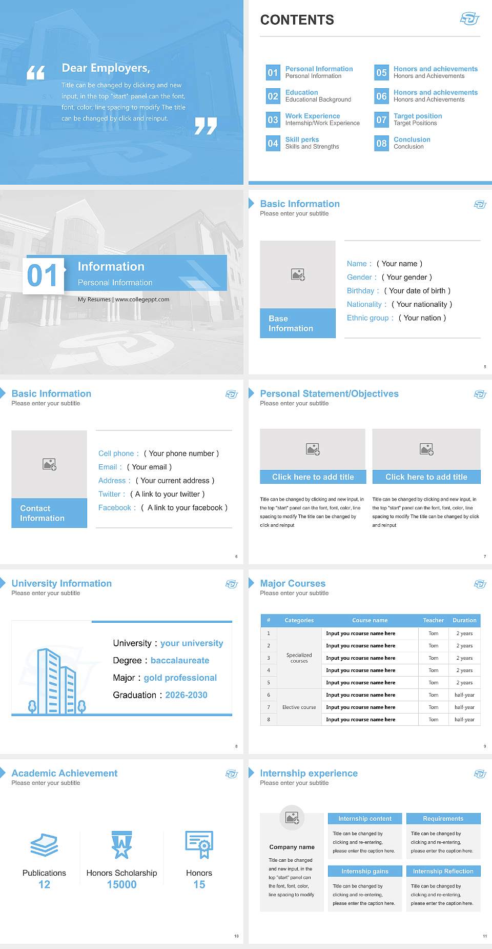 Southern University and a & M College Resume PPT Template4:3 ratio PPT effect preview image2