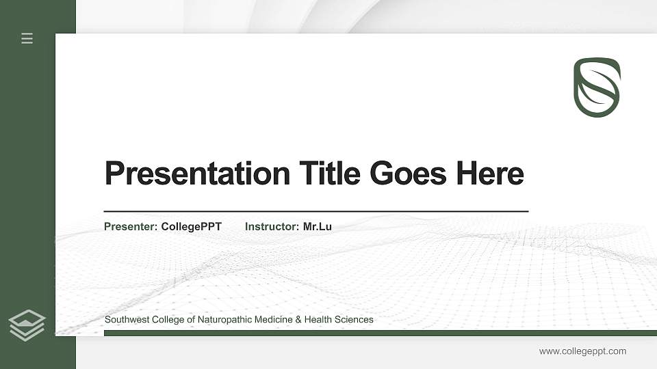Southwest College of Naturopathic Medicine & Health Sciences Thesis Proposal/Graduation Defense PPT Template16:9 ratio PPT effect preview image