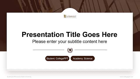 Southwest Minnesota State University National Scholarship Defense PPT Template
