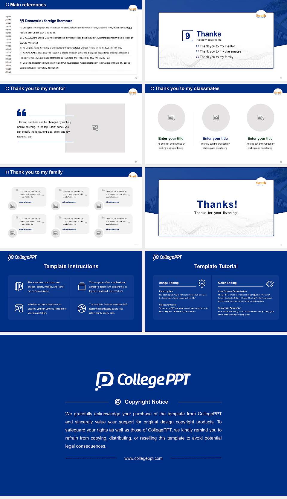 South University-Tampa Graduation Thesis Defense PPT Template16:9 ratio PPT effect preview image7