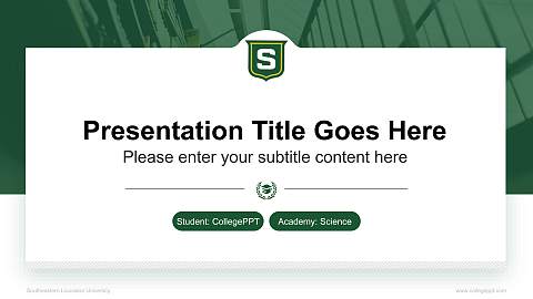Southeastern Louisiana University National Scholarship Defense PPT Template