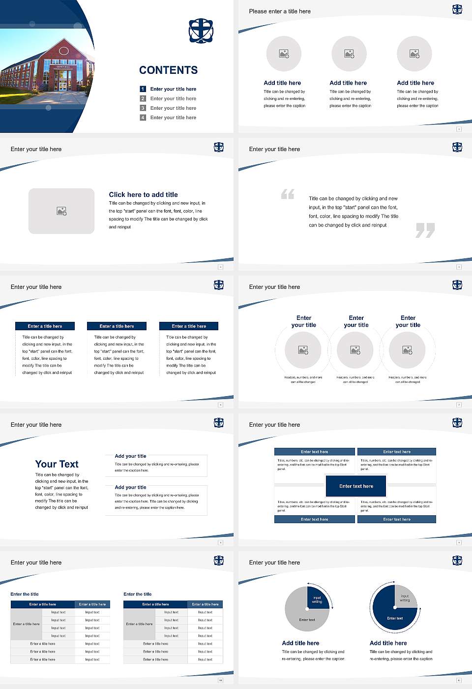 Spring Arbor University Course/Courseware Creation PPT Template16:9 ratio PPT effect preview image2