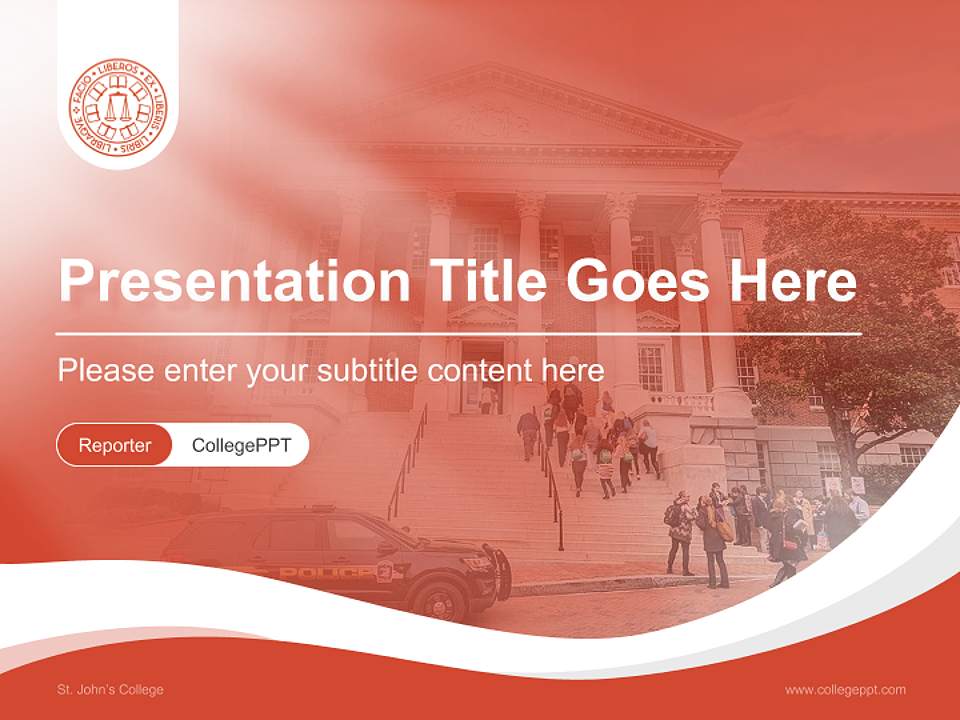 St. John’s College Lecture Sharing and Networking Event PPT Template4:3 ratio PPT effect preview image4