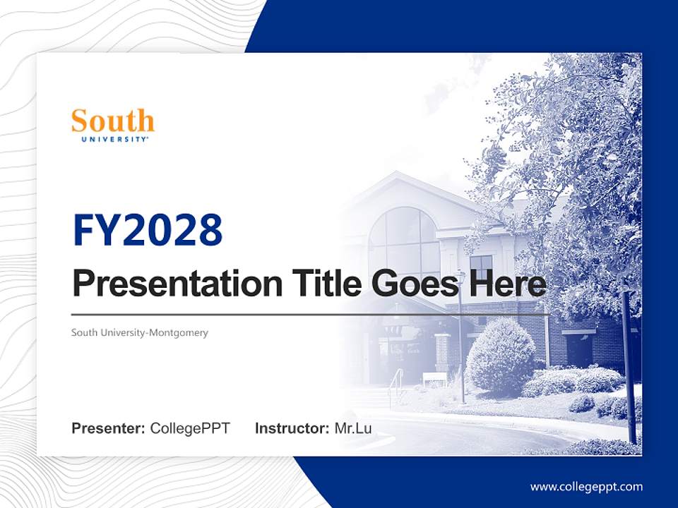 South University-Montgomery Academic Presentation/Research Findings Report PPT Template4:3 ratio PPT effect preview image5
