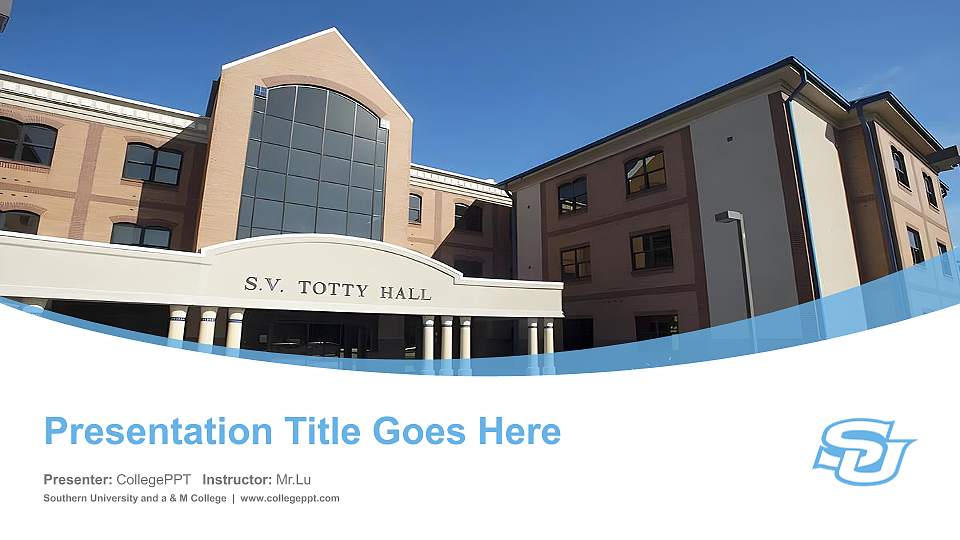 Southern University and a & M College Course/Courseware Creation PPT Template16:9 ratio PPT effect preview image