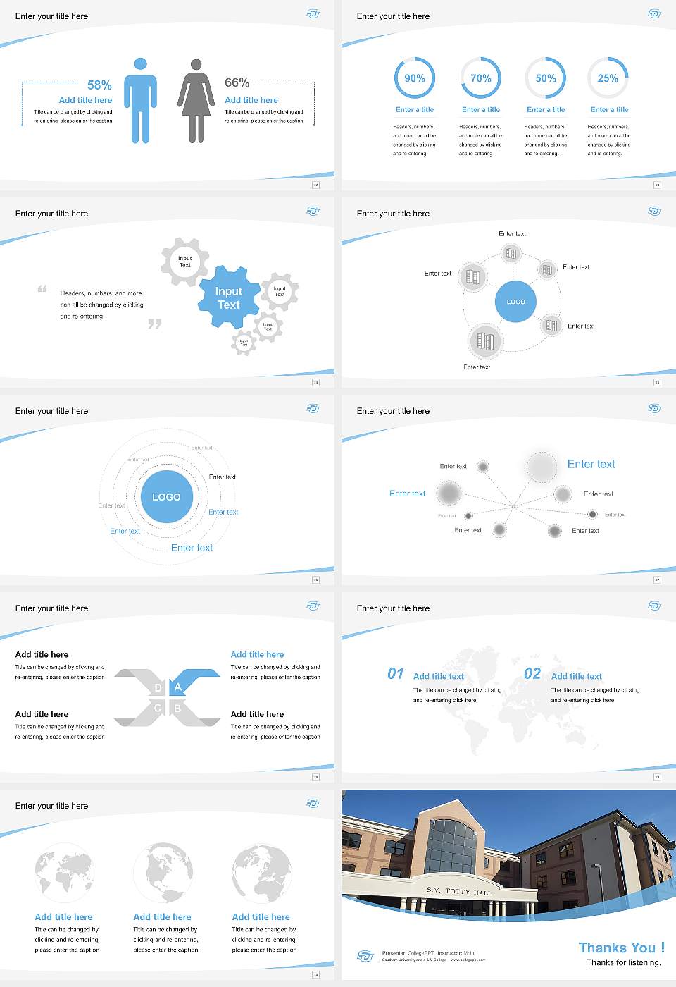 Southern University and a & M College Course/Courseware Creation PPT Template16:9 ratio PPT effect preview image4