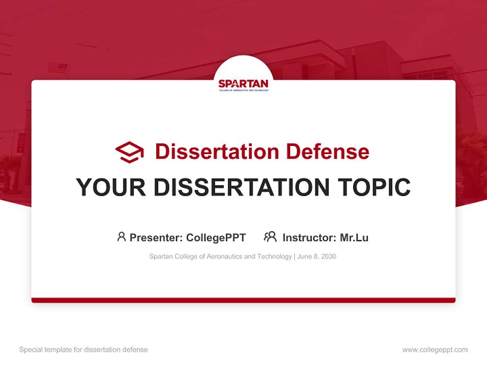 Spartan College of Aeronautics and Technology Graduation Thesis Defense PPT Template4:3 ratio PPT effect preview image7