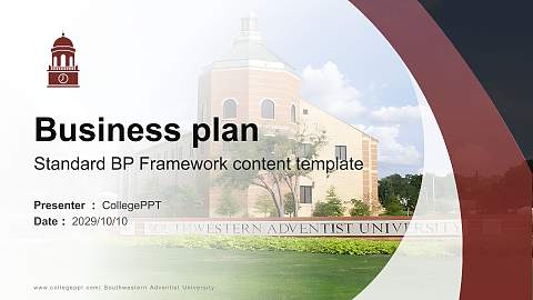Southwestern Adventist University Competition/Entrepreneurship Contest PPT Template
