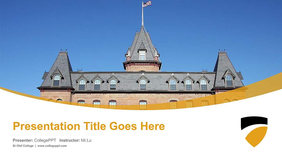 St Olaf College Course/Courseware Creation PPT Template16:9 ratio PPT effect preview image