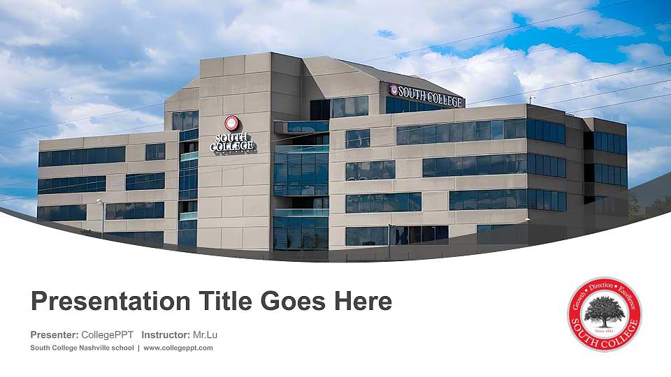 South College Nashville school Course/Courseware Creation PPT Template16:9 ratio PPT effect preview image