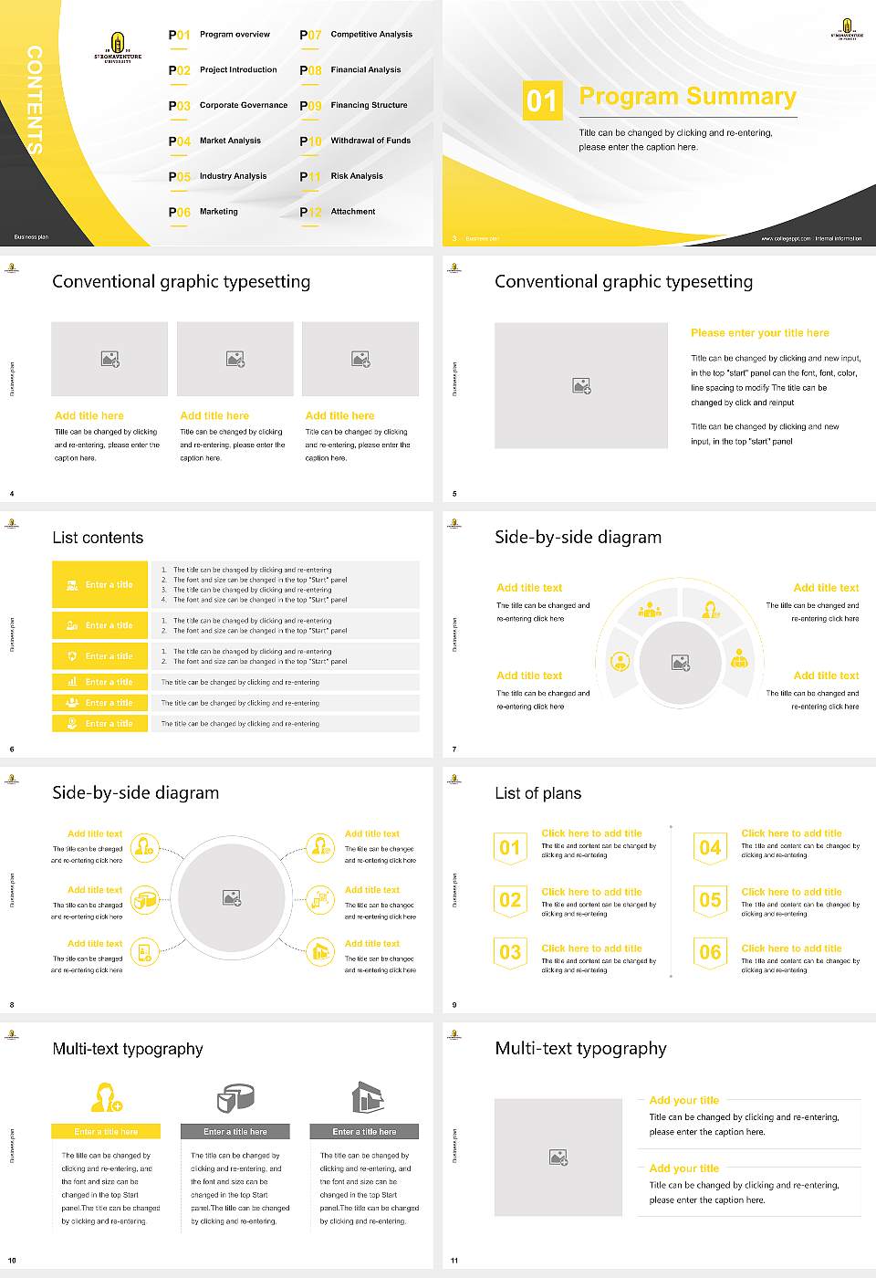 St Bonaventure University Competition/Entrepreneurship Contest PPT Template16:9 ratio PPT effect preview image2