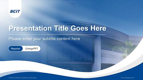 Southern California Institute of Technology Lecture Sharing and Networking Event PPT Template
