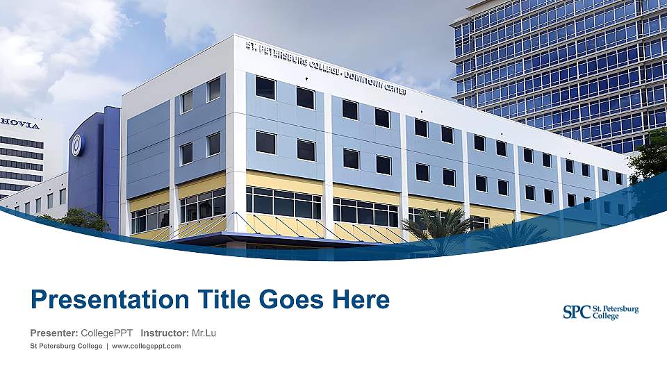 St Petersburg College Course/Courseware Creation PPT Template16:9 ratio PPT effect preview image