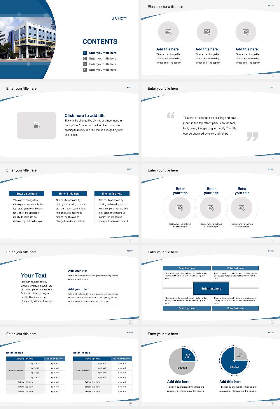 St Petersburg College Course/Courseware Creation PPT Template16:9 ratio PPT effect preview image2