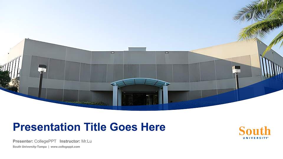 South University-Tampa Course/Courseware Creation PPT Template16:9 ratio PPT effect preview image