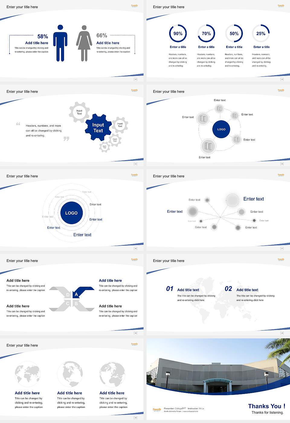 South University-Tampa Course/Courseware Creation PPT Template16:9 ratio PPT effect preview image4