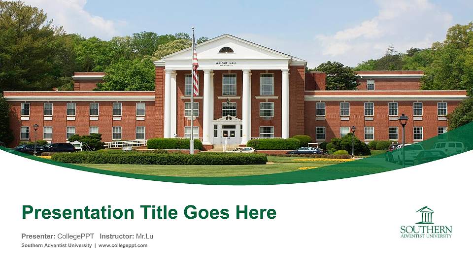 Southern Adventist University Course/Courseware Creation PPT Template16:9 ratio PPT effect preview image