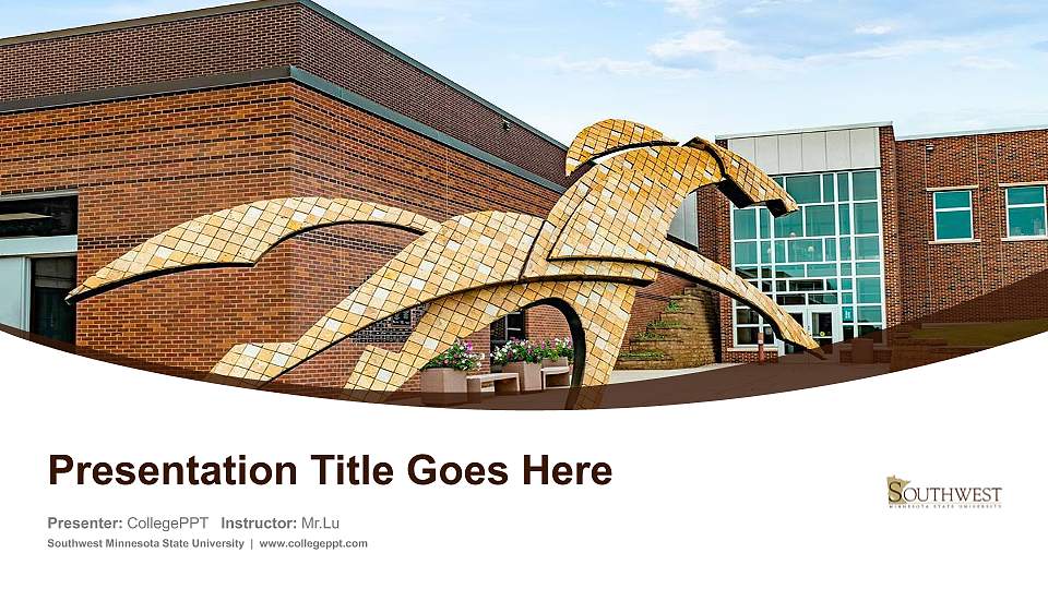 Southwest Minnesota State University Course/Courseware Creation PPT Template16:9 ratio PPT effect preview image