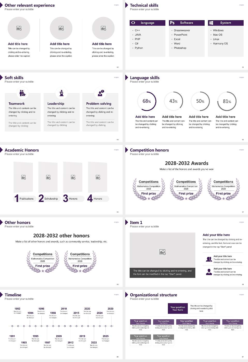 Southwestern Law School Resume PPT Template16:9 ratio PPT effect preview image3