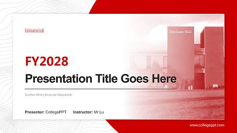 Southern Illinois University-Edwardsville Academic Presentation/Research Findings Report PPT Template
