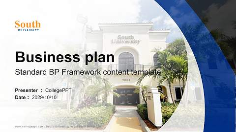 South University-West Palm Beach Competition/Entrepreneurship Contest PPT Template