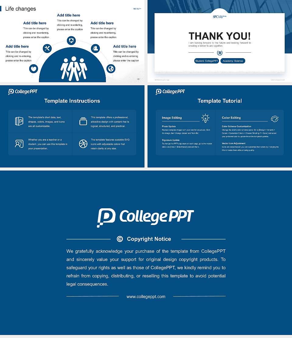 St Petersburg College National Scholarship Defense PPT Template16:9 ratio PPT effect preview image4