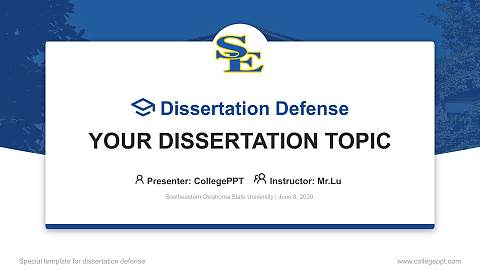 Southeastern Oklahoma State University Graduation Thesis Defense PPT Template