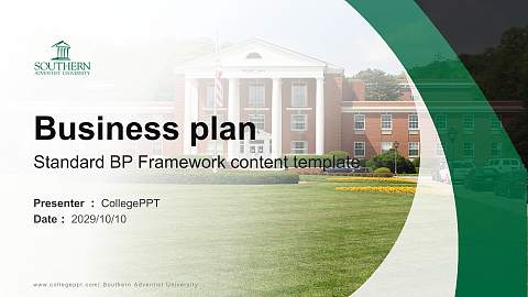 Southern Adventist University Competition/Entrepreneurship Contest PPT Template