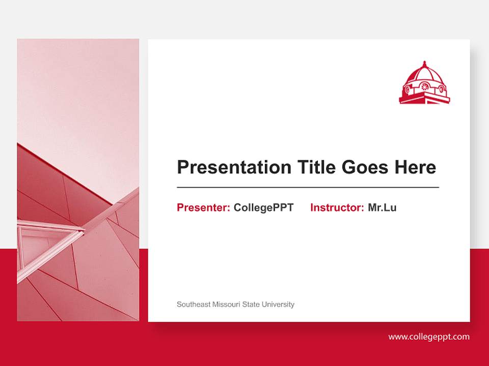 Southeast Missouri State University General Purpose PPT Template4:3 ratio PPT effect preview image6