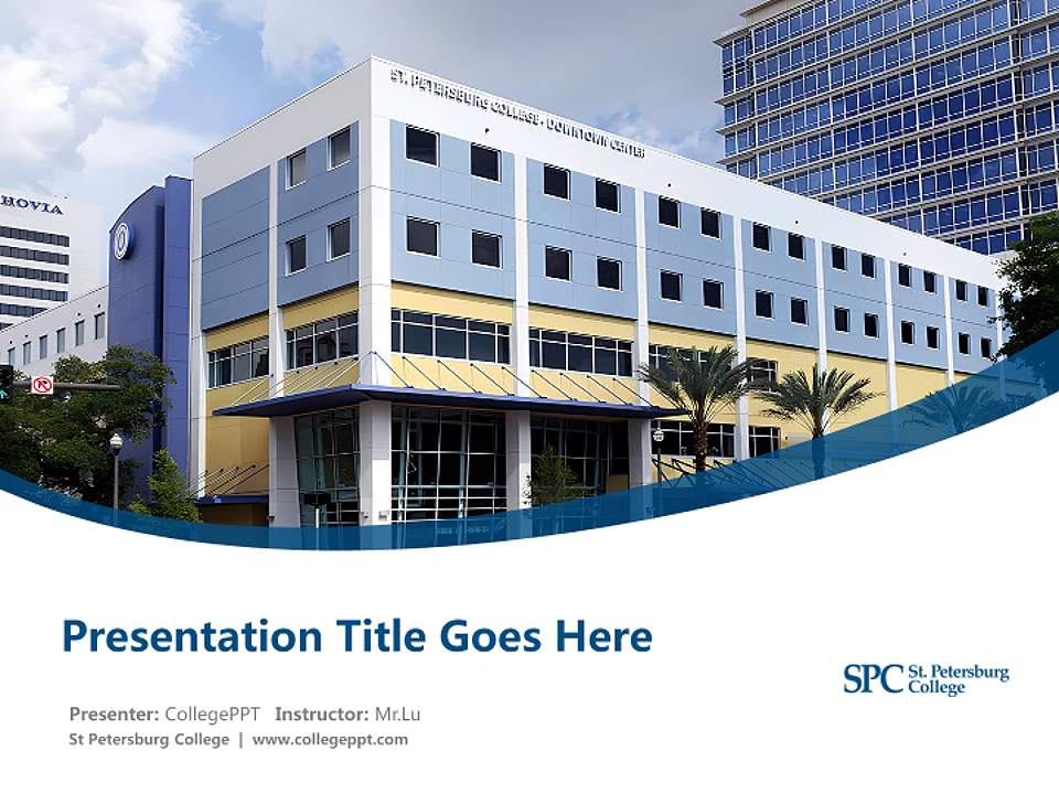 St Petersburg College Course/Courseware Creation PPT Template4:3 ratio PPT effect preview image5