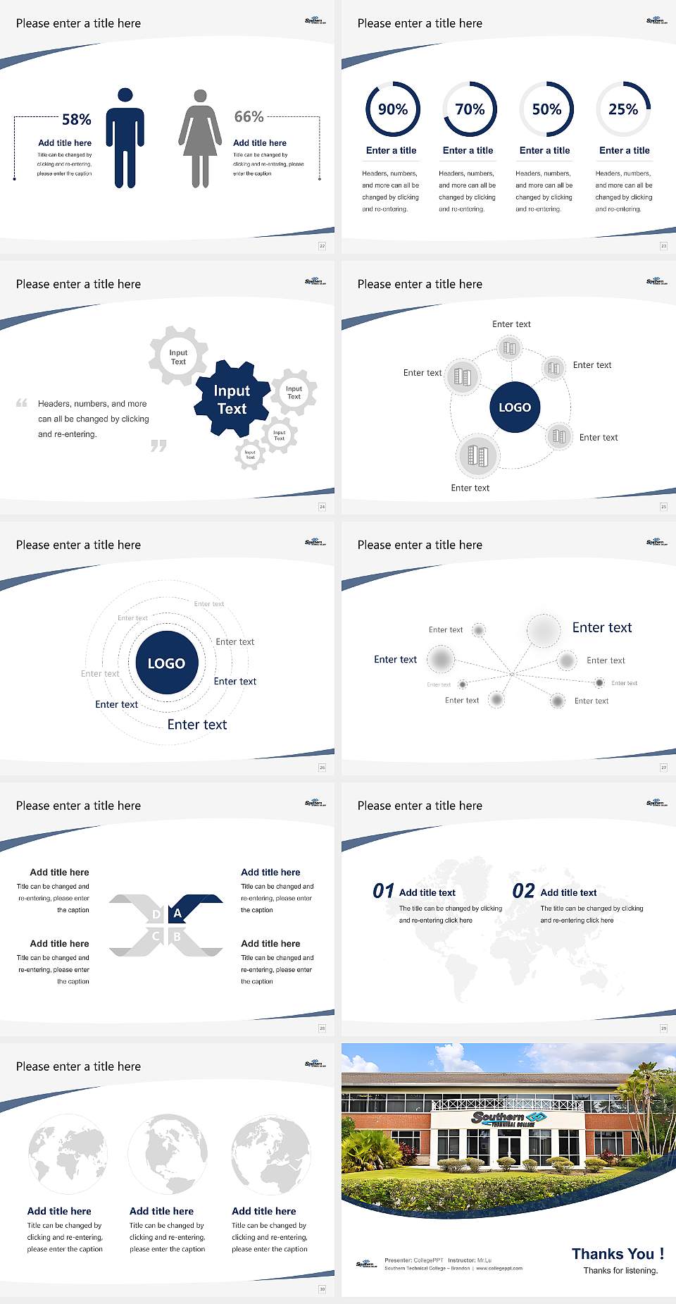 Southern Technical College – Brandon Course/Courseware Creation PPT Template4:3 ratio PPT effect preview image4