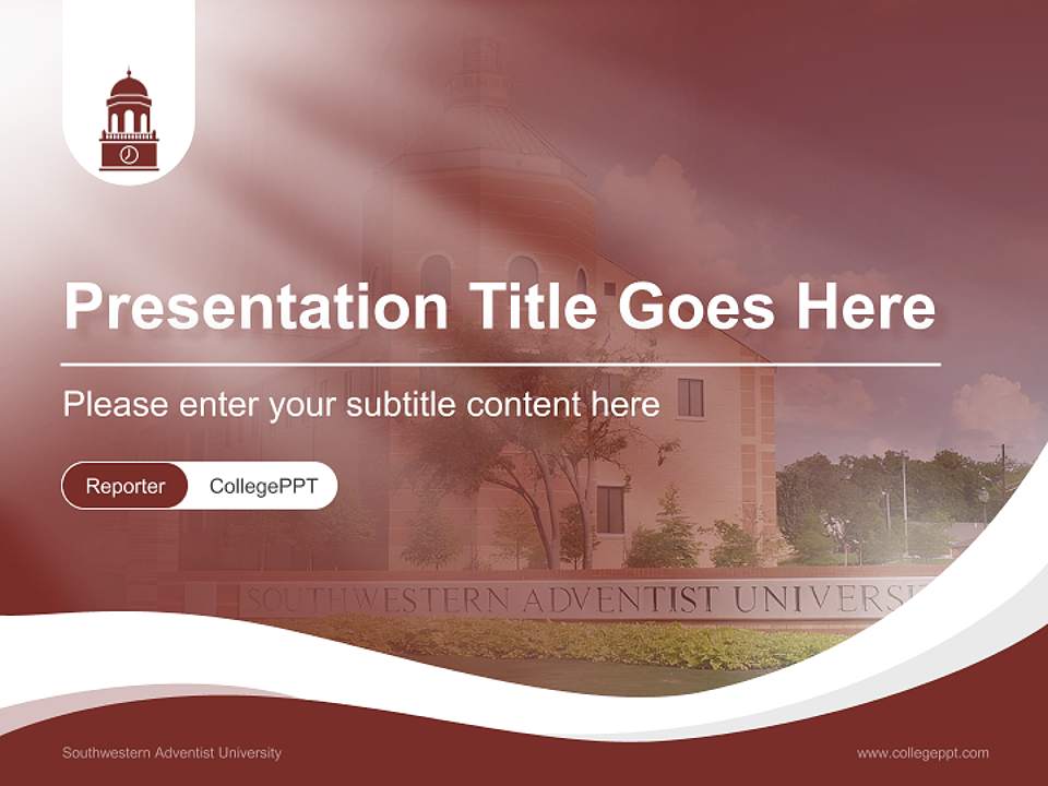 Southwestern Adventist University Lecture Sharing and Networking Event PPT Template4:3 ratio PPT effect preview image4