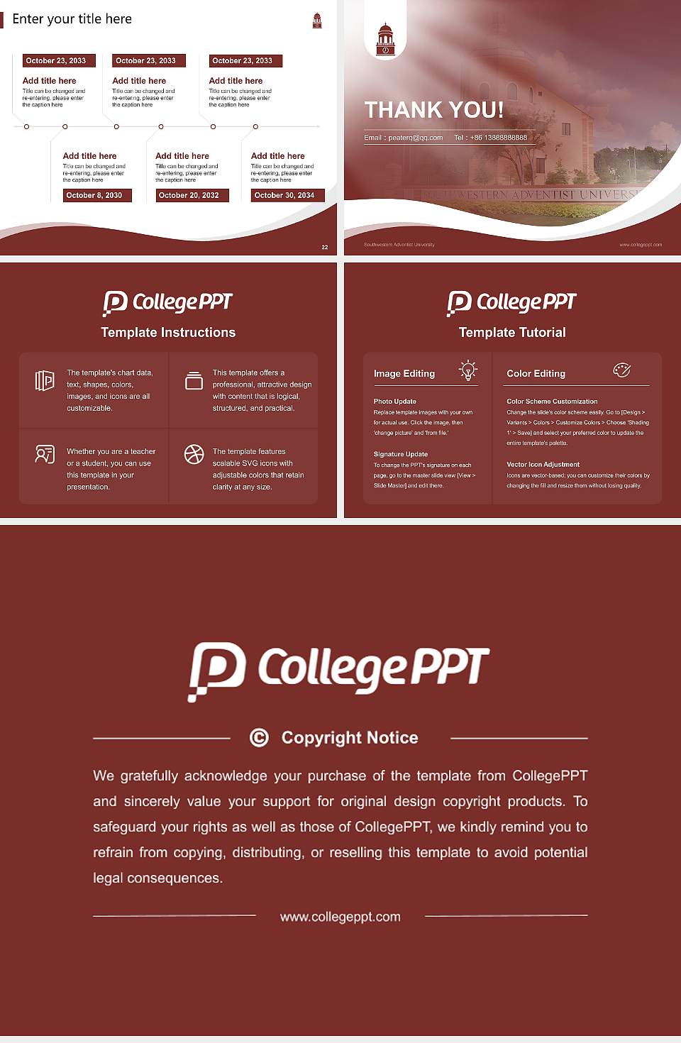 Southwestern Adventist University Lecture Sharing and Networking Event PPT Template4:3 ratio PPT effect preview image4